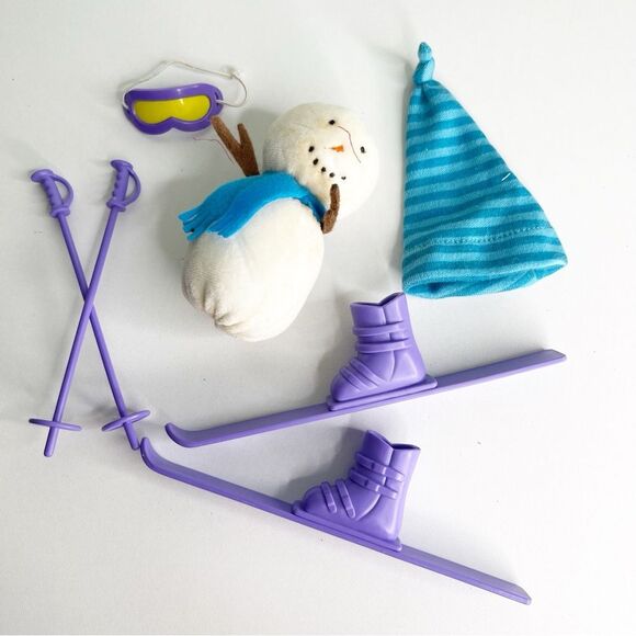Vintage Eden Madeline Winter Ski Set with Snowman - Picture 1 of 3